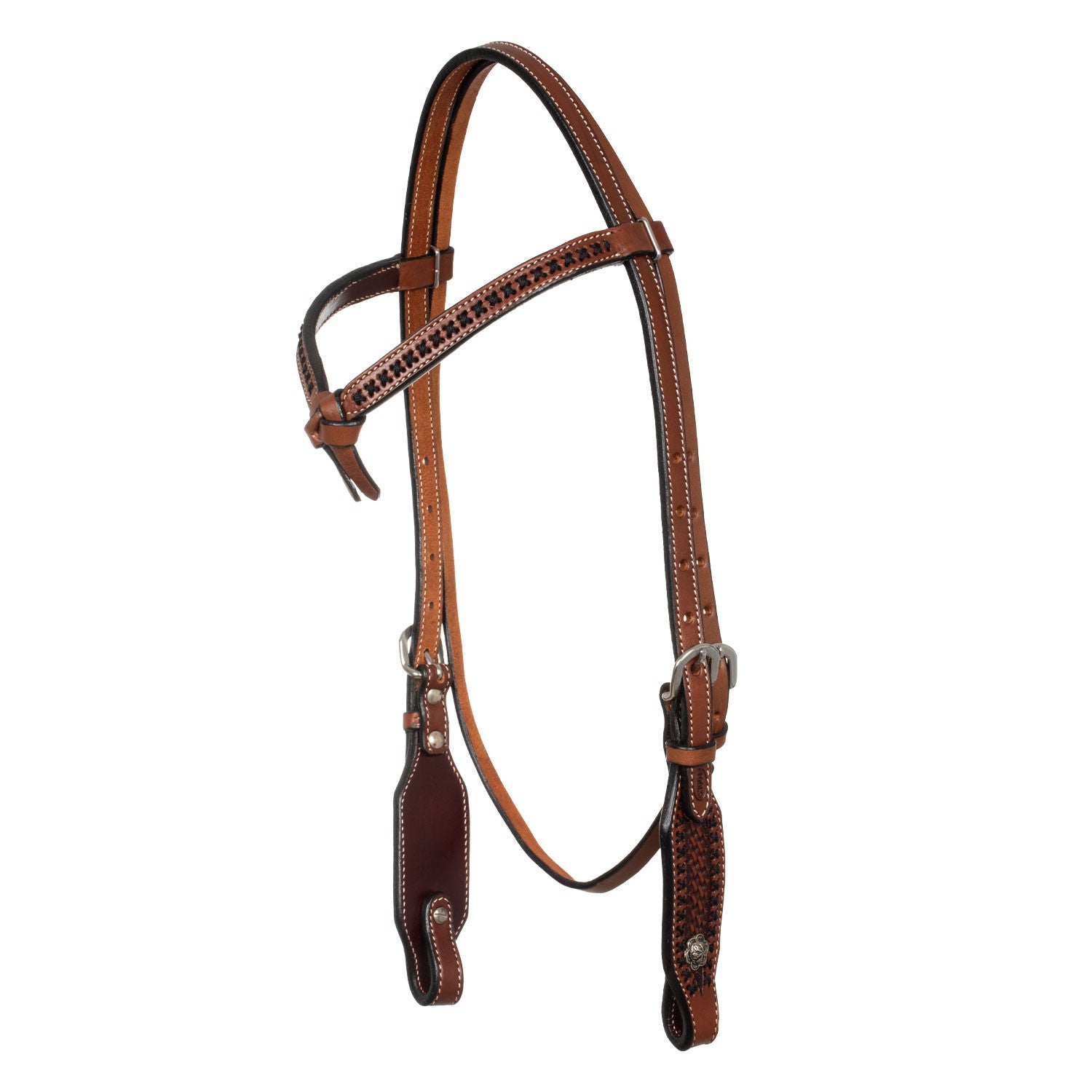 FUTURITY WESTERN BRIDLE WITH BRAIDED BROWBAND.