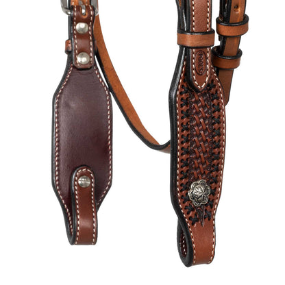 FUTURITY WESTERN BRIDLE WITH BRAIDED BROWBAND