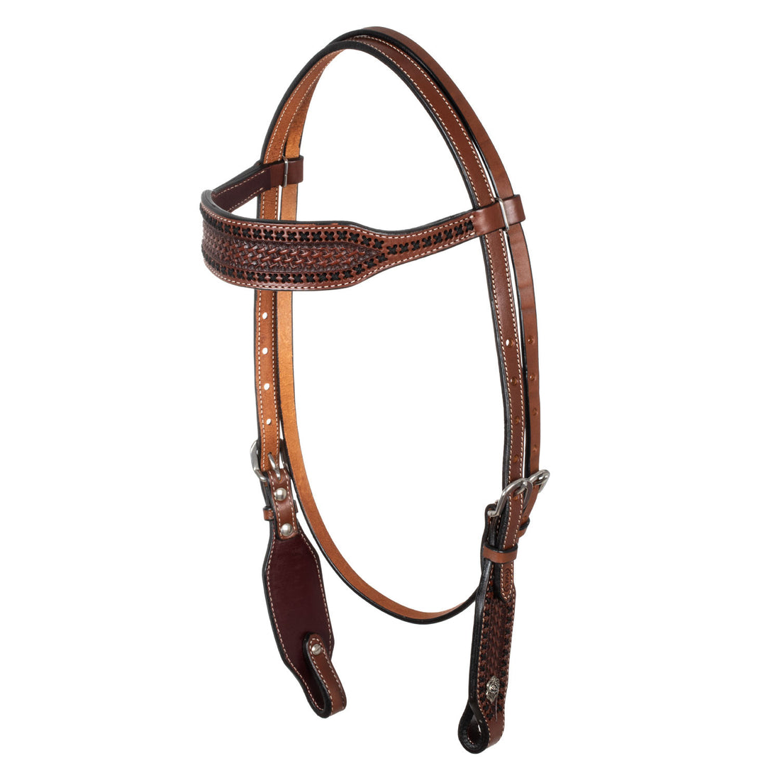 WESTERN BRIDLE WITH WIDE BROWBAND.