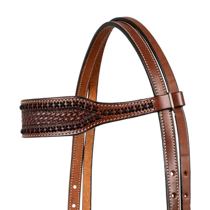WESTERN BRIDLE WITH WIDE BROWBAND