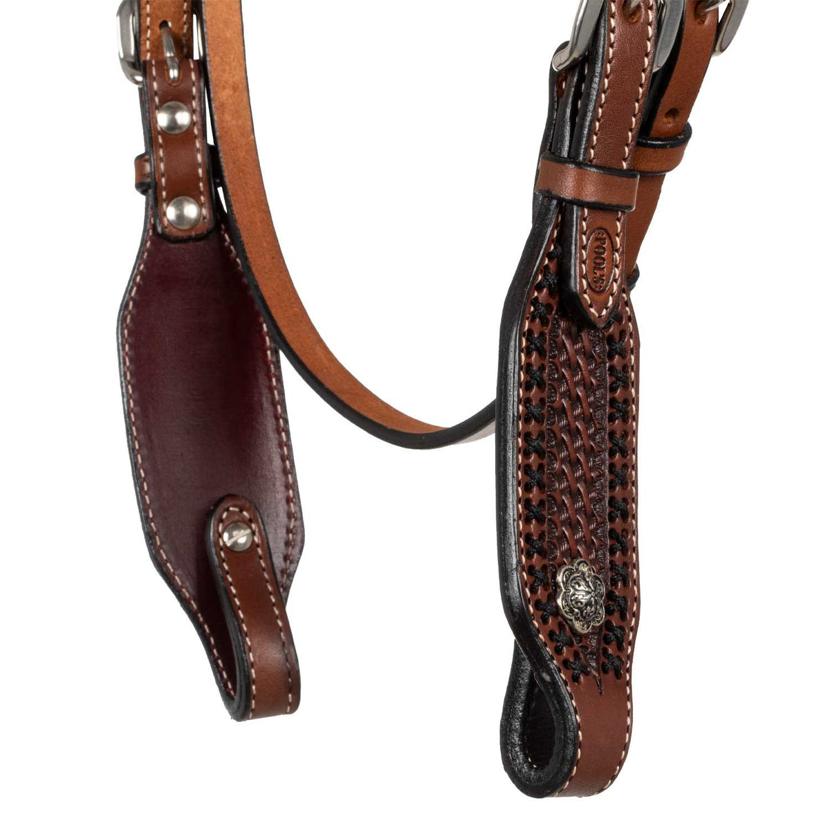 WESTERN BRIDLE WITH WIDE BROWBAND