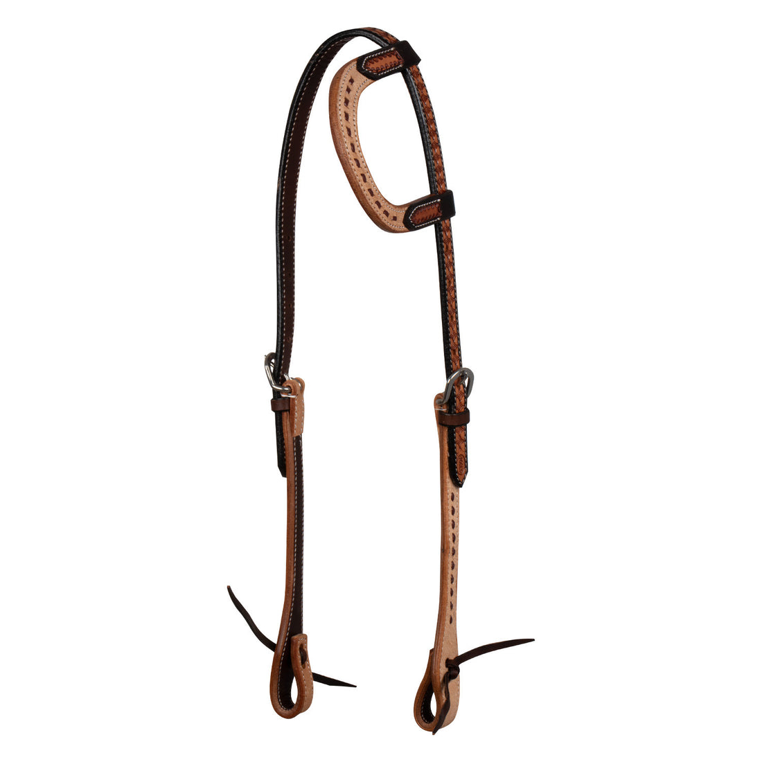 2 TONE ONE EAR WESTERN BRIDLE.