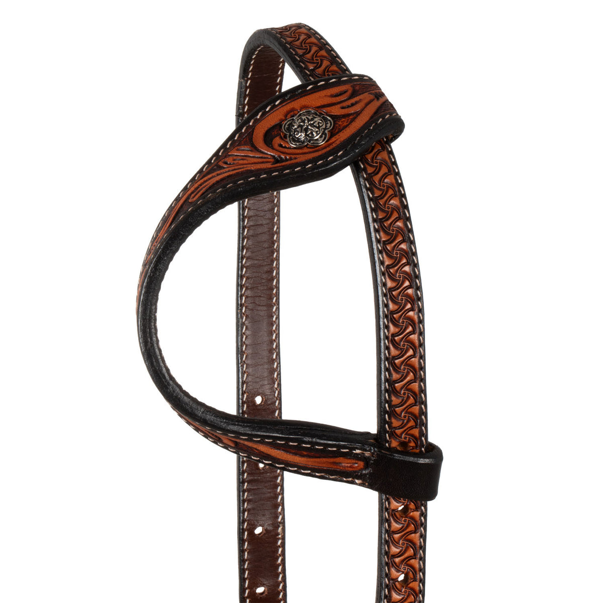 ONE EAR WESTERN BRIDLE FLORAL TOOLING