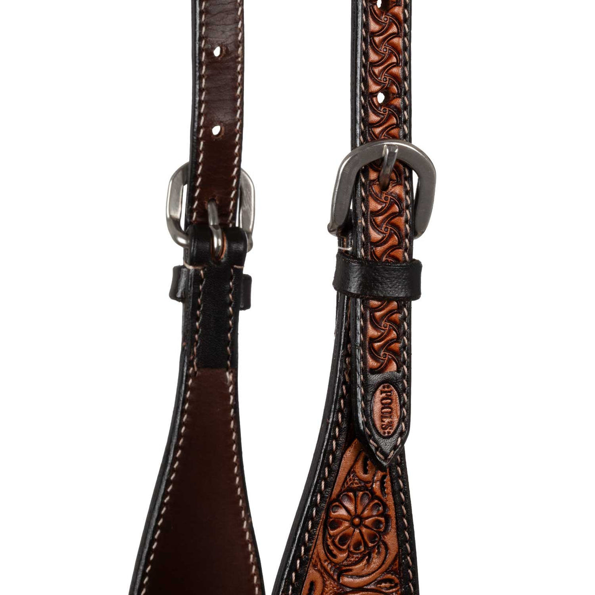 ONE EAR WESTERN BRIDLE FLORAL TOOLING