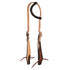 ONE EAR WESTERN BRIDLE DARK FLORAL TOOLING.