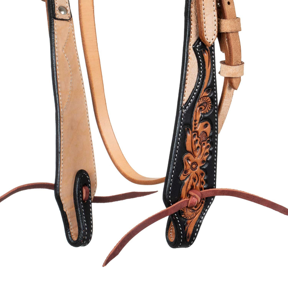WESTERN BRIDLE DARK FLORAL TOOLING