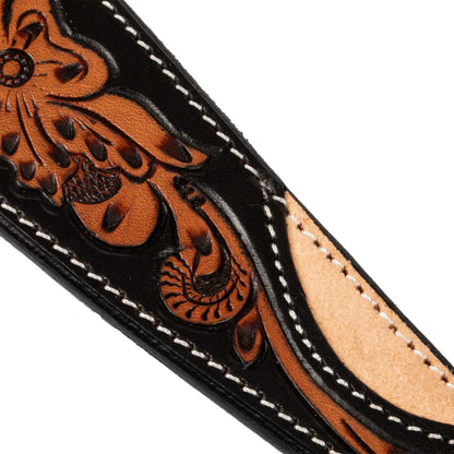 WESTERN REINS DARK FLORAL TOOLING