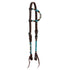 NAVAJO SKY BEADED OILED WESTERN ONE EAR BRIDLE.
