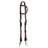 SERAPE BEADED OILED WESTERN ONE EAR BRIDLE.