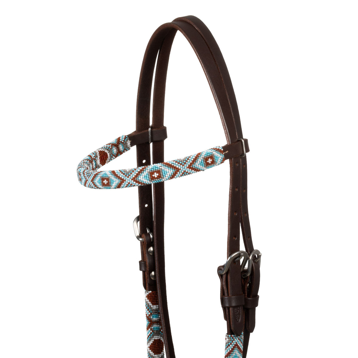DIAMONDS BEADED OILED WESTERN BRIDLE