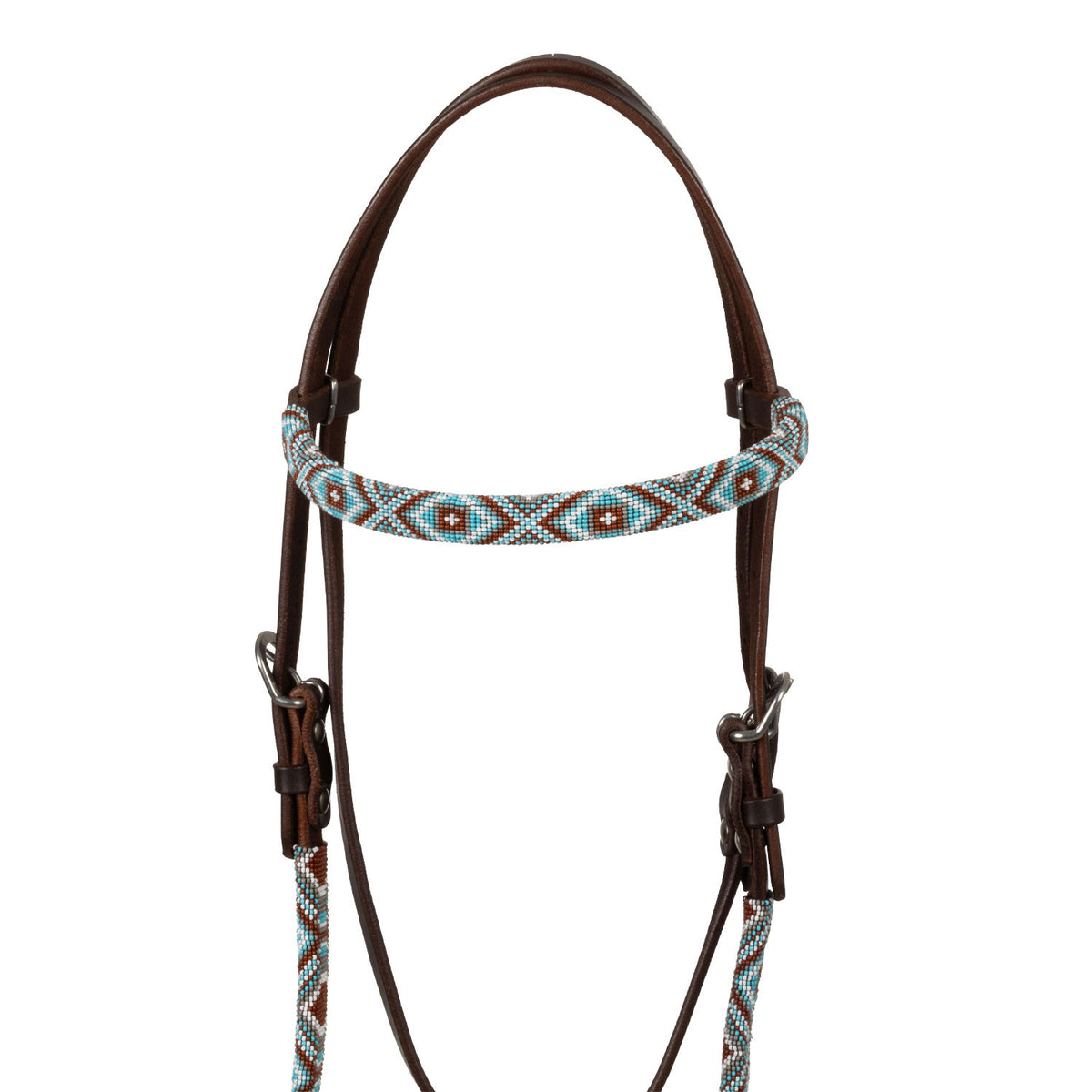 DIAMONDS BEADED OILED WESTERN BRIDLE