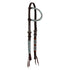 DIAMONDS BEADED OILED WESTERN ONE EAR BRIDLE.
