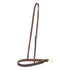 One-ear leather tied down with brass buckles.
