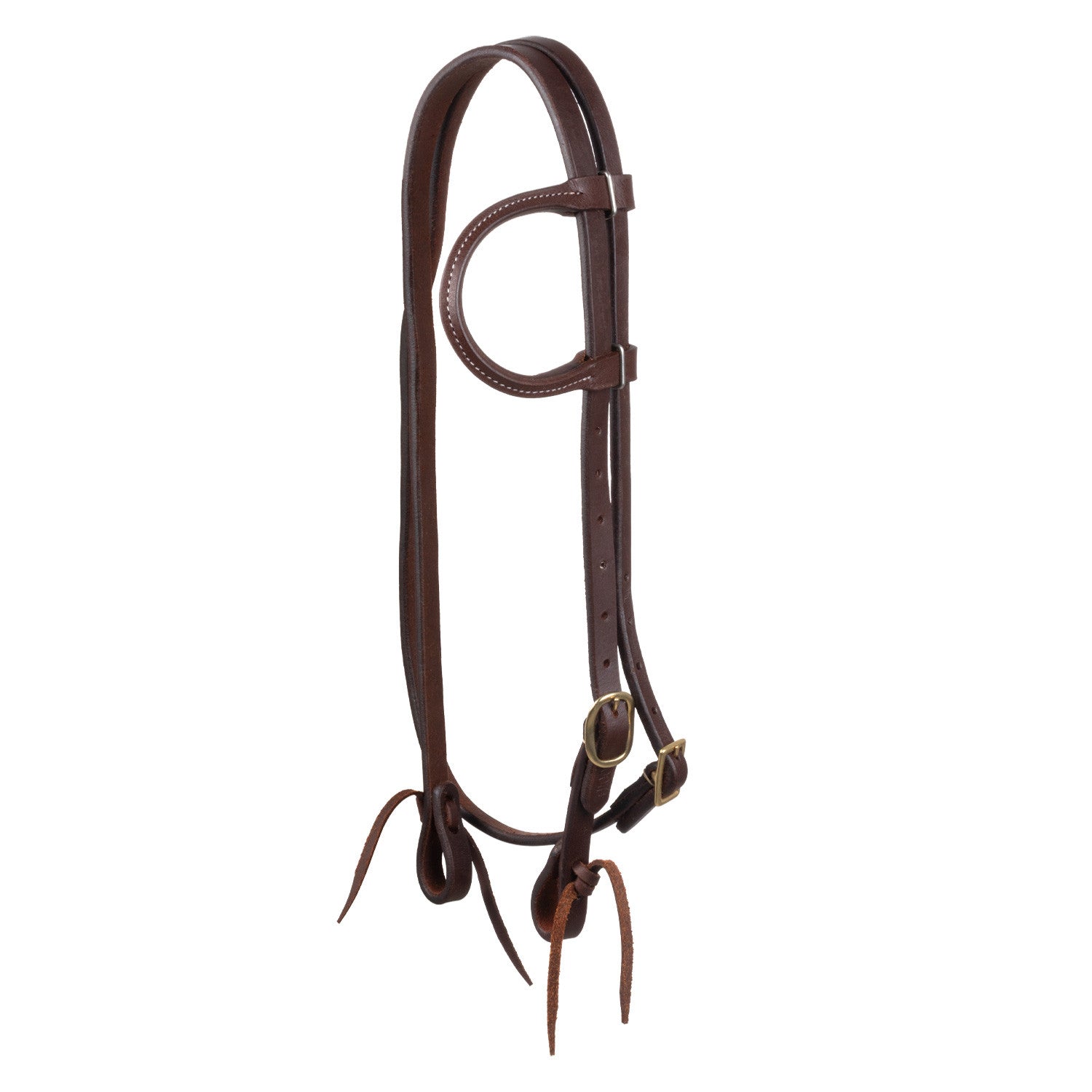 One ear western bridle w/throat latch (brass).
