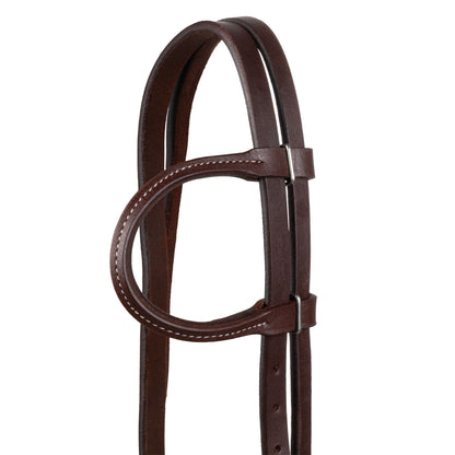 One ear western bridle w/throat latch (brass)