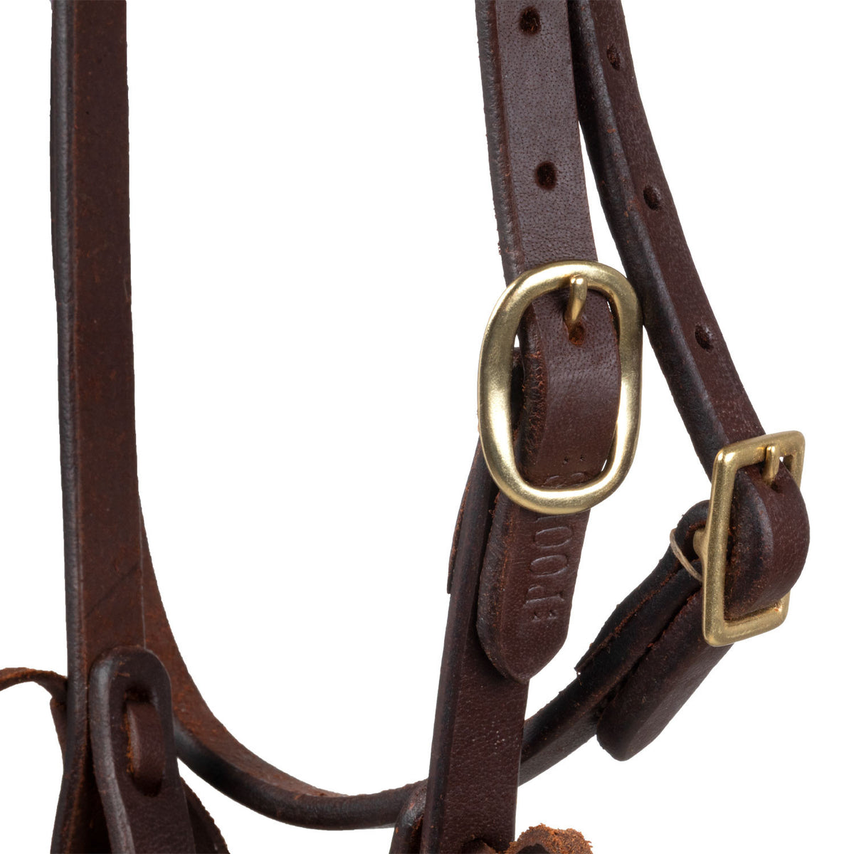 One ear western bridle w/throat latch (brass)