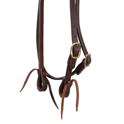 One ear western bridle w/throat latch (brass)