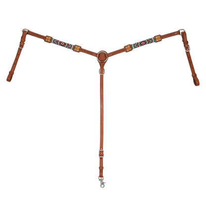 Breastcollar with navajo beaded decorations.