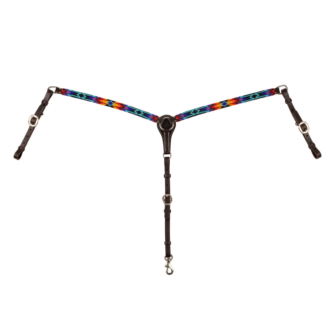 SERAPE BEADED WESTERN OIL BREASTPLATE.
