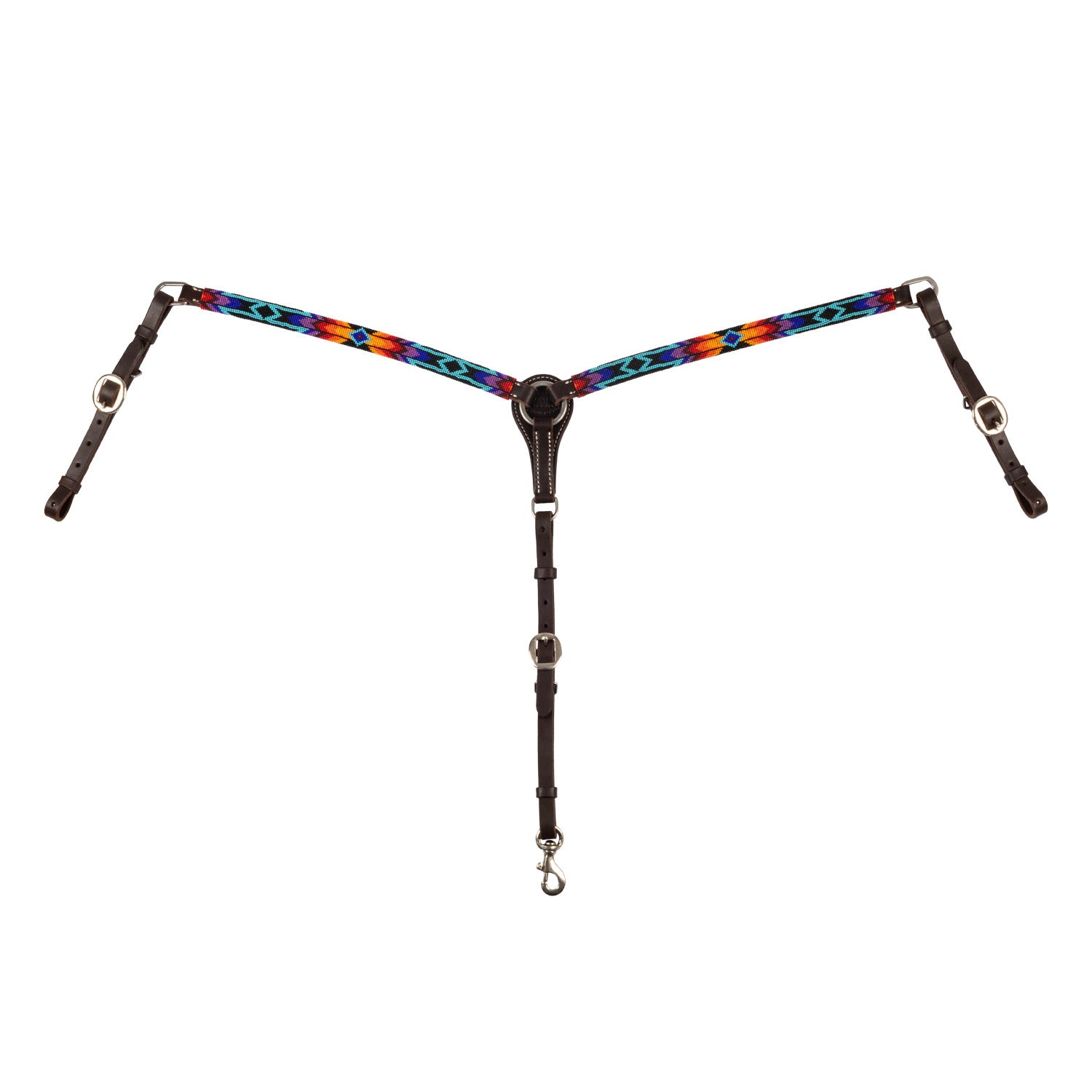 SERAPE BEADED WESTERN OIL BREASTPLATE.