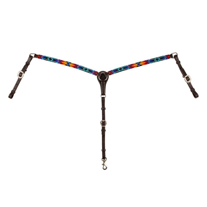 SERAPE BEADED WESTERN OIL BREASTPLATE.