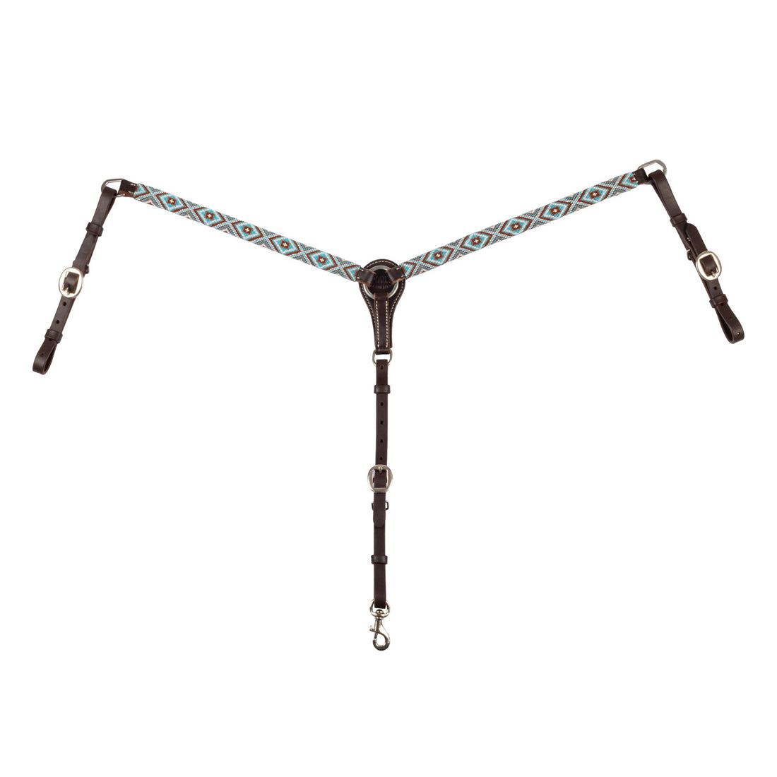 DIAMONDS BEADED WESTERN OIL BREASTPLATE.