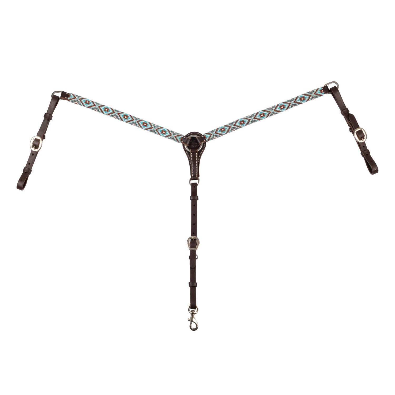 DIAMONDS BEADED WESTERN OIL BREASTPLATE.