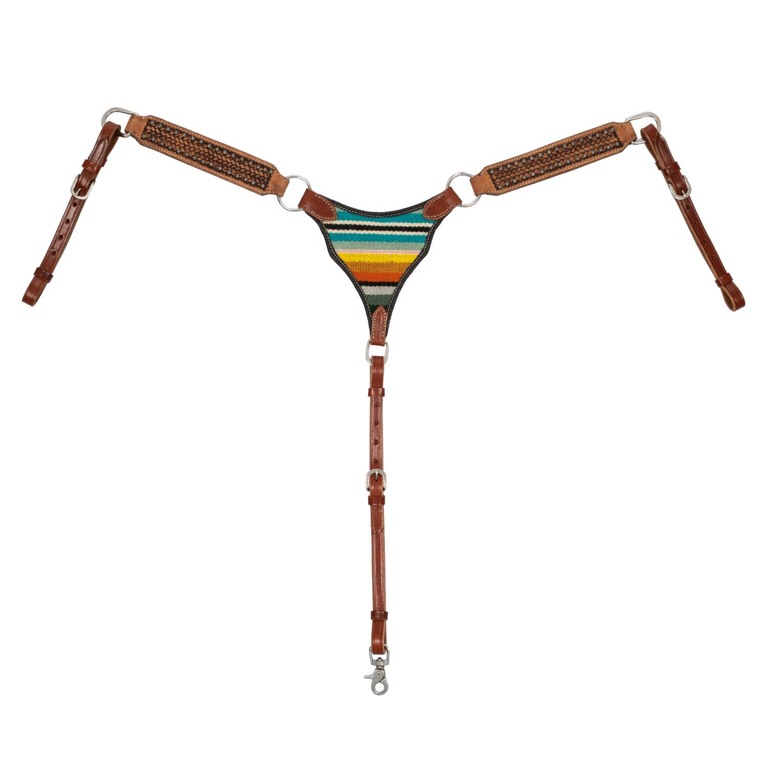 Western breastcollar with carpet decorations.