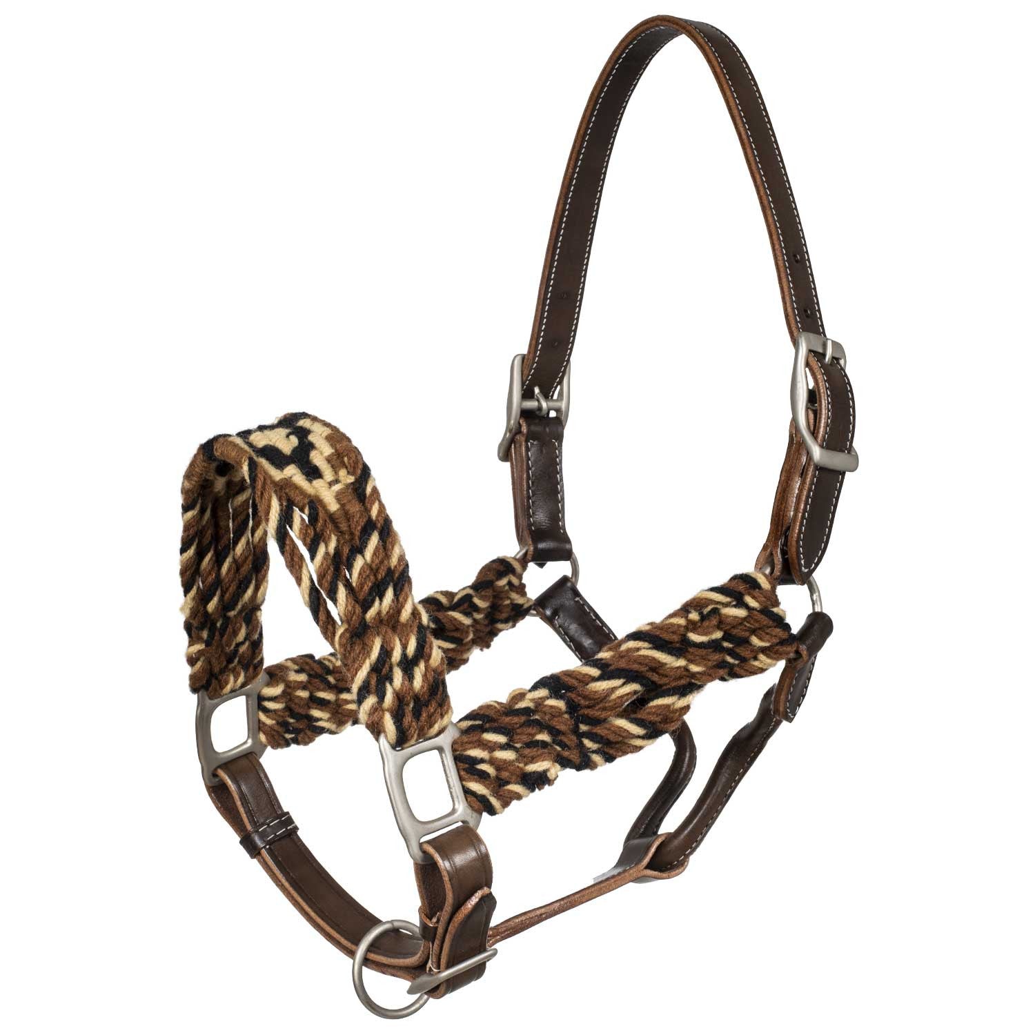 Diamond design mohair halter.