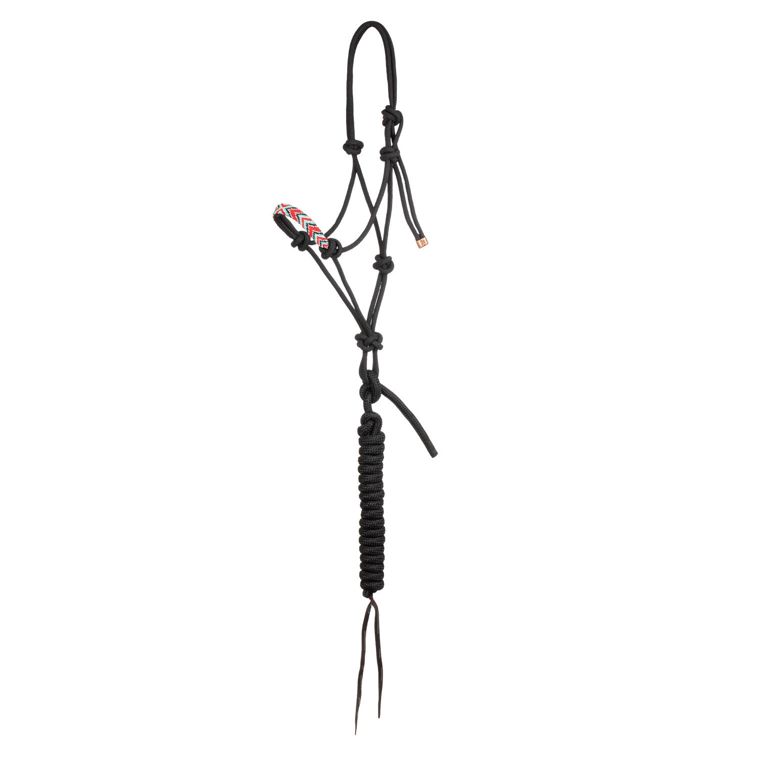 ROPE HALTER WITH BEADS.