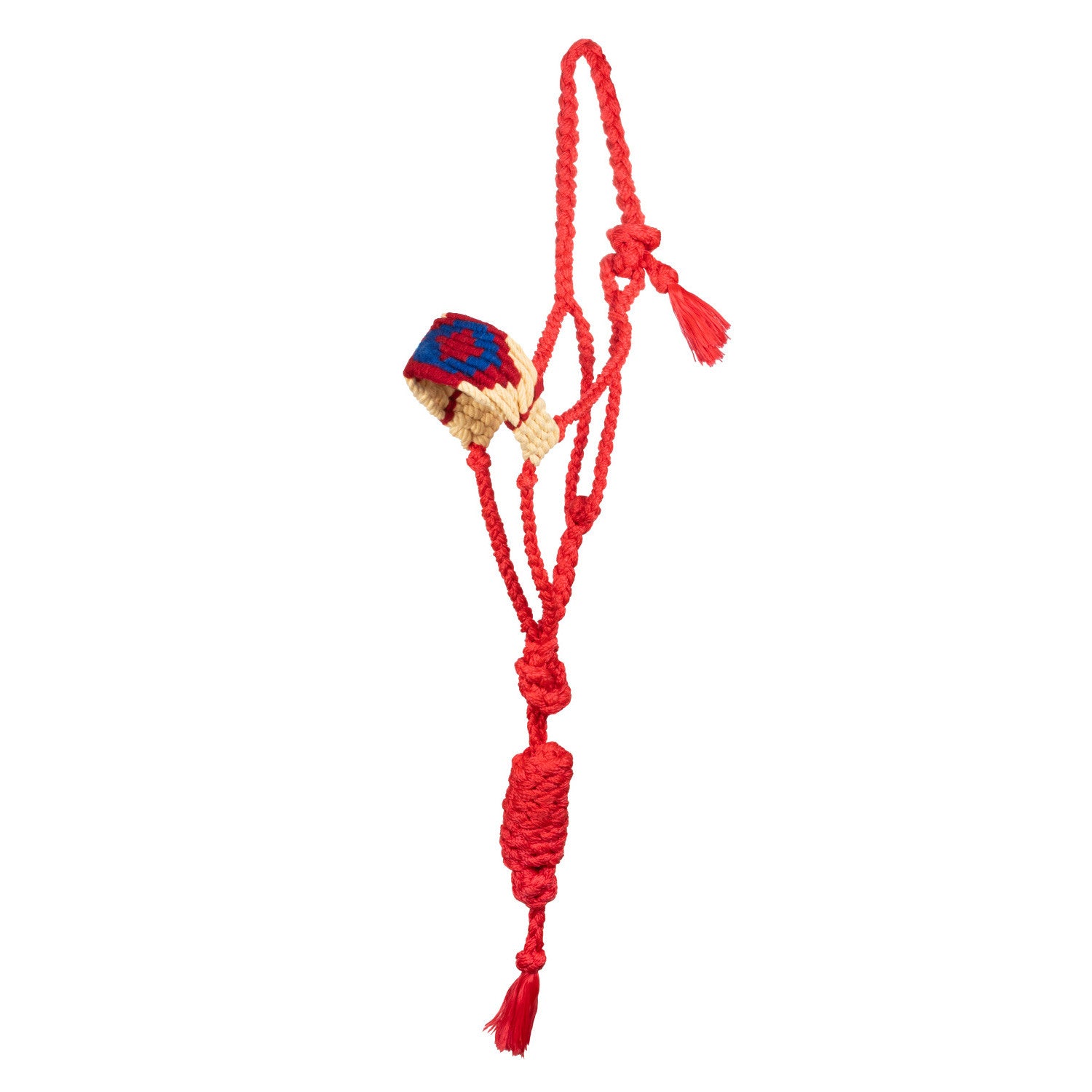 Diamond design Mohair rope halter.