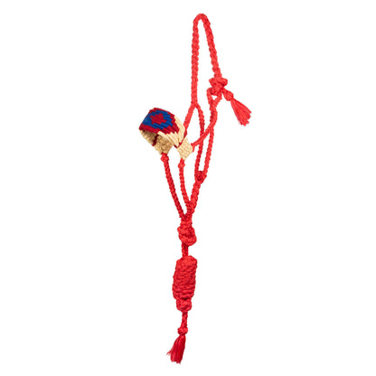 Diamond design Mohair rope halter.