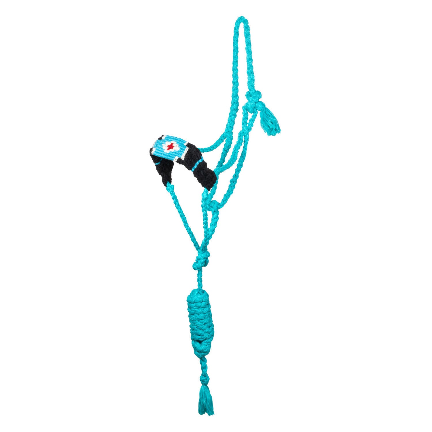 Diamond design Mohair rope halter.