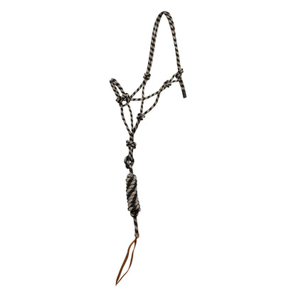 KNOTTED ROPE HALTER W/LEAD.