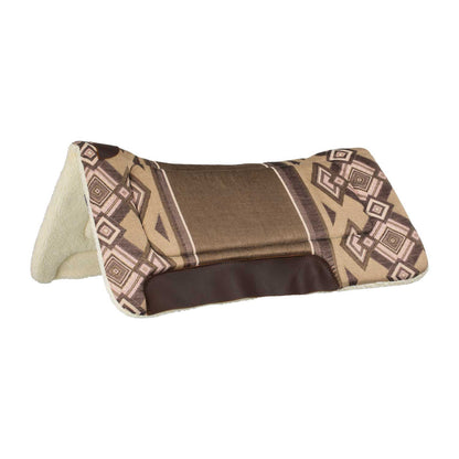 Western saddle pad with synthetic wool padding.