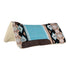 Western saddle pad with synthetic wool padding.