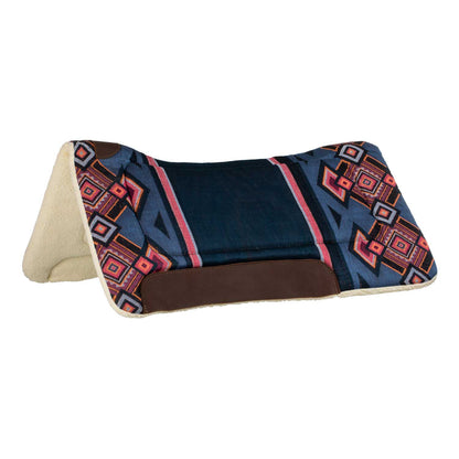 Western saddle pad with synthetic wool padding.