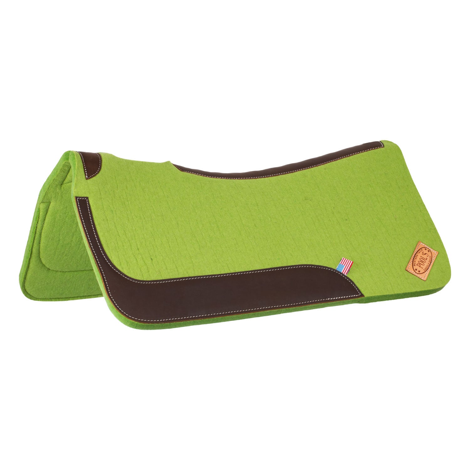 WESTERN FELT SADDLE PAD WITH LEATHER INSERTS 32&