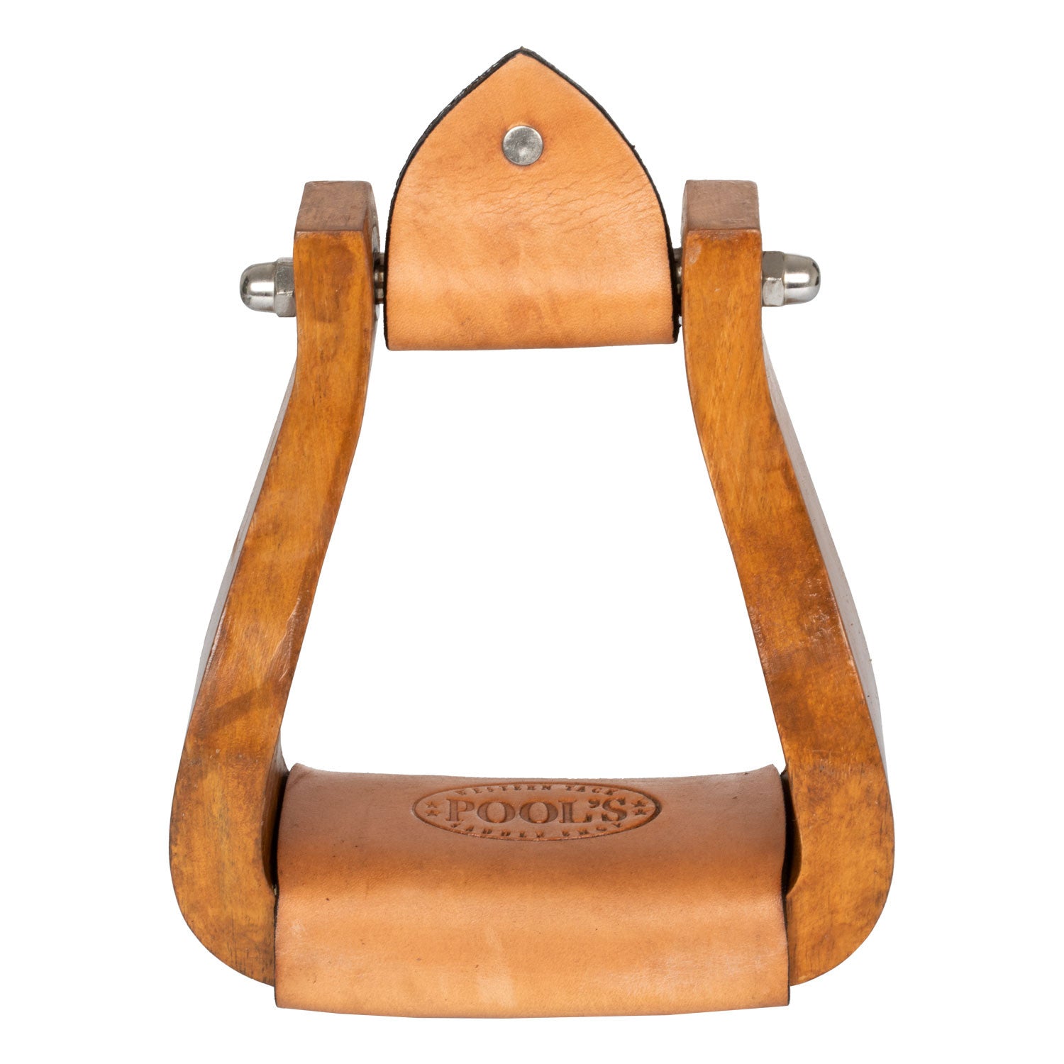 Ys wide wood western stirrups.