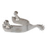 Unisex steel spurs with toothed rowel.