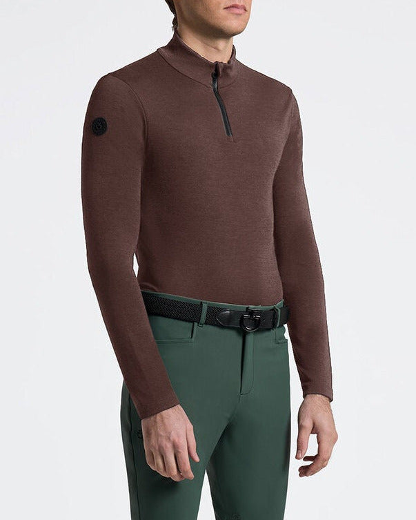 Cavalleria Toscana Tech Wool Half ZIP Training L/S Turtleneck