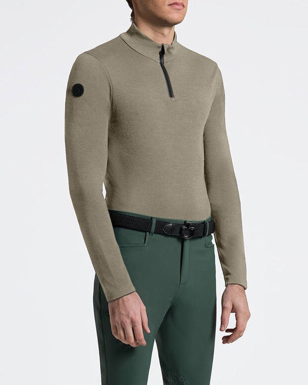 Cavalleria Toscana Tech Wool Half ZIP Training L/S Turtleneck