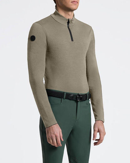 Cavalleria Toscana Tech Wool Half ZIP Training L/S Turtleneck