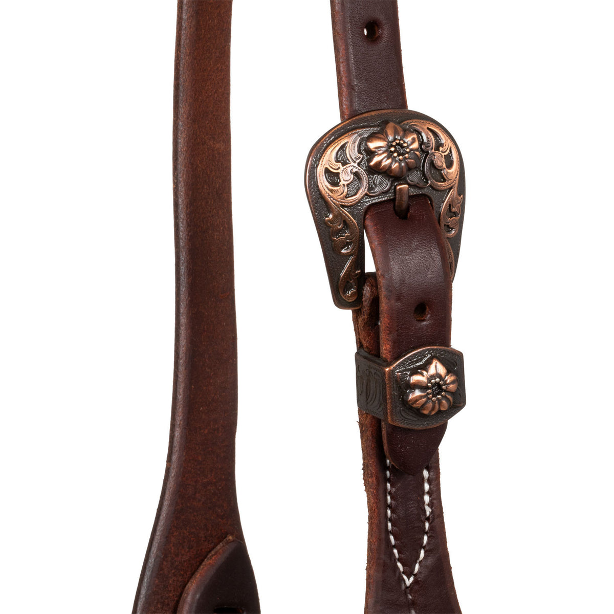 3/4" SLIP EAR W/ANT COPPER BUCKLE AND CONCHOS