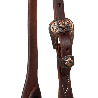 3/4" SLIP EAR W/ANT COPPER BUCKLE AND CONCHOS
