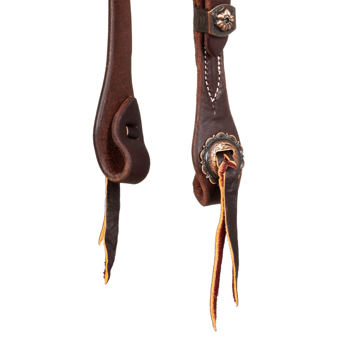 3/4" SLIP EAR W/ANT COPPER BUCKLE AND CONCHOS