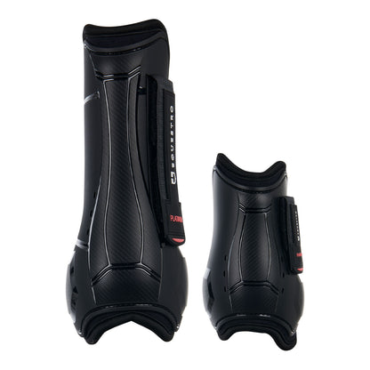 Tendon boots and closed fetlock in TPU and neoprene.