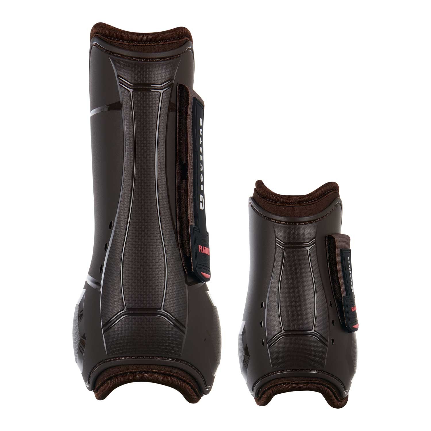 Tendon boots and closed fetlock in TPU and neoprene.