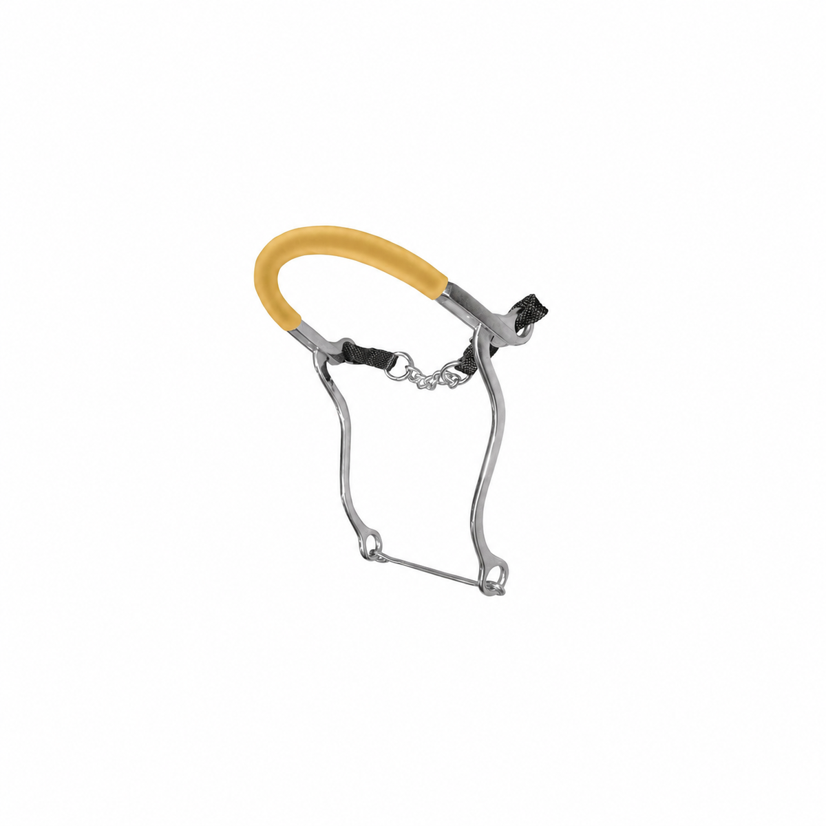 SS HACKAMORE WITH RUBBER COVERED CHAIN