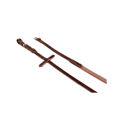 Reins in leather and smooth rubber.